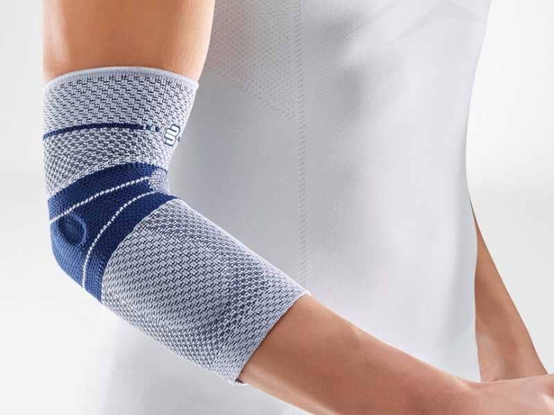 Ellenbogenbandage aus dem Sanitätshaus gegen Tennisarm Golferellenbogen